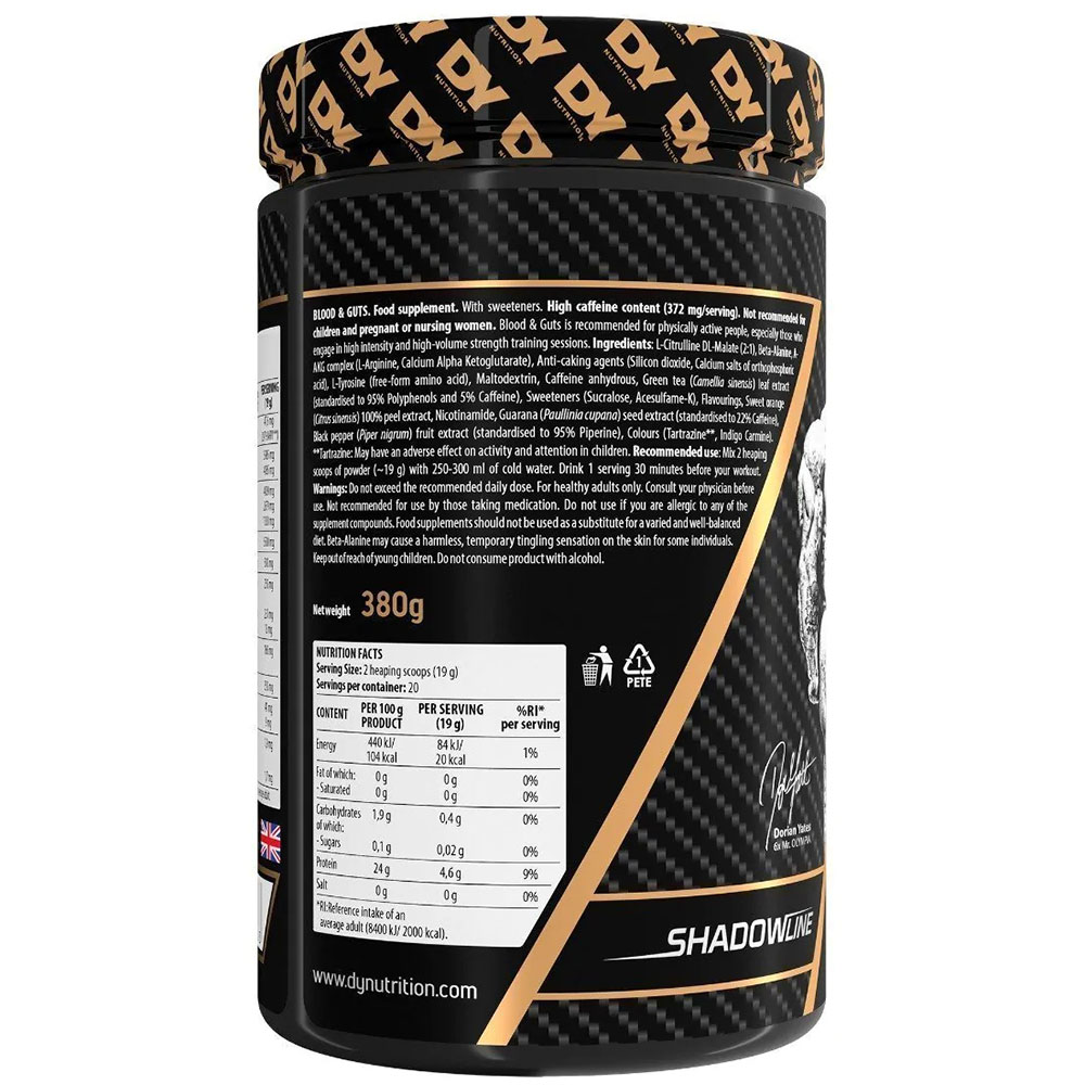 Dy Nutrition Blood&Guts The Mind&Body Preworkout20Serv.380G